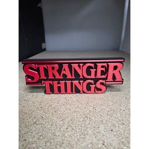 Stranger Things Logo Display Sign 3D Netflix Series Collectible Red Black Decor